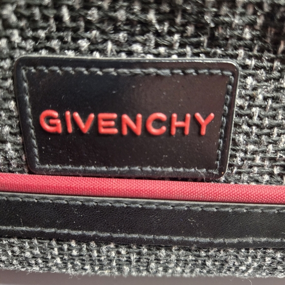 GIVENCHY GRAY TWEED DOPP COSMETIC TOILETRY TRAVEL MAKE UP POUCH BAG Vintage - Picture 4 of 6